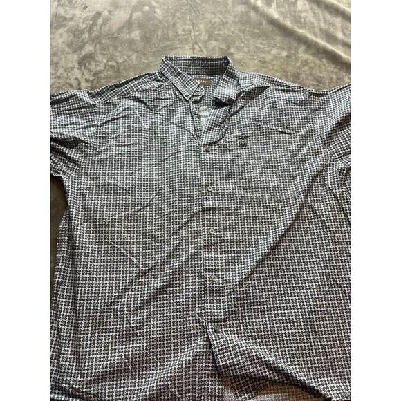Ariat Shirt Mens‎ XL Black Long Sleeve Button Down Geometric - Picture 1 of 6